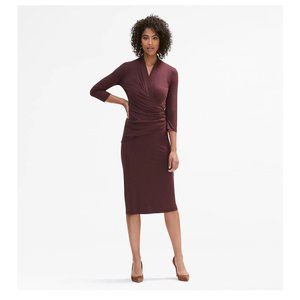 MM Lafleur Burgundy Midi Dress